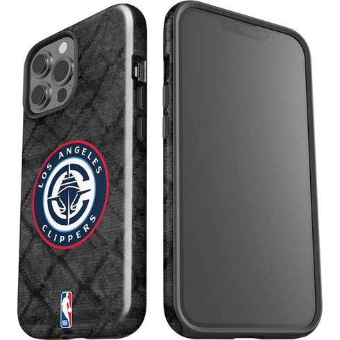 NBA Los Angeles Clippers Black Rust iPhone 15 Pro Max Impact Case
